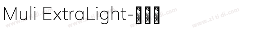 Muli ExtraLight字体转换